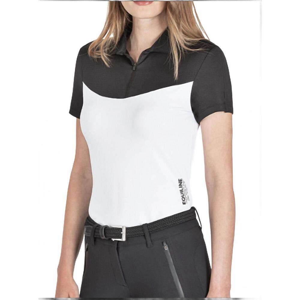 NEW EQUILINE women's coralc polo in white